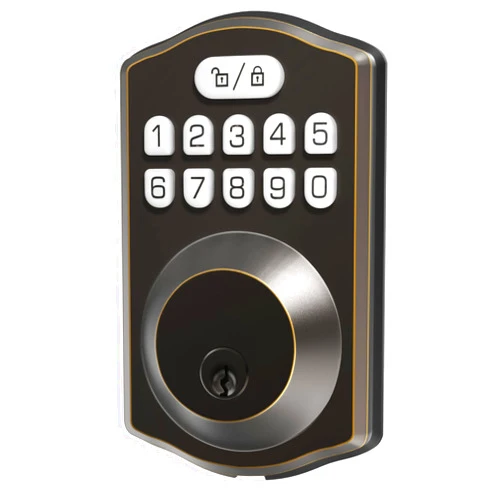 Gearwiz Door Lock - Keyless Entry Door Lock with Keypad - Electronic Keypad Deadbolt Lock - Smart Locks for Front Door - Door Lock with Code - Easy Installation (Oil Rubbed Bronze)