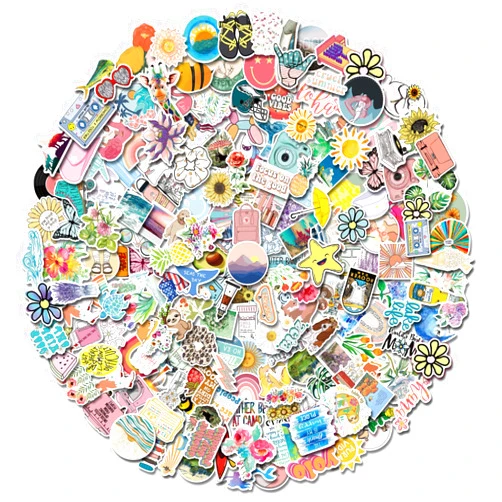 YANENAN Stickers for Kids, 200 PCS Cute Vinyl Waterproof Aesthetic Water Bottle Stickers for Laptop, PC, Skateboard, Luggage with Christmas, Birthday Party Gifts for Teens Girls, Kids