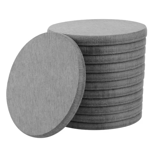 ZEONHAK Diatomaceous Earth Coaster Set of 12, Instant Dry Diatomite Drink Coasters, Round Absorbent Coaster, for Kitchen Drinks Plants Fast Water Absorption, W10 x D10 x H0.8 cm, Cloud Gray