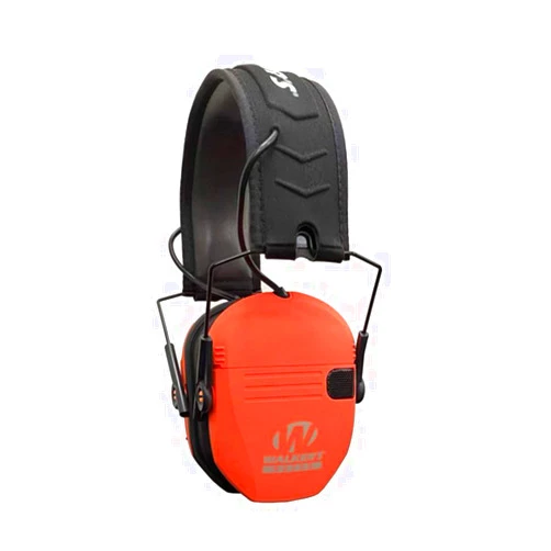 Walker's Razor Slim Ultra Low Profile Compact Design Adjustable Range Shooting Hunting Hearing Protection Electronic Earmuffs, Coral