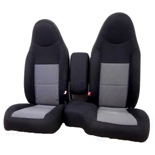 RealSeatCovers Made to fit 1998 – 2003 Ford Ranger 60/40 Split Bench Seat Cover Molded High Back Headrest 100% Waterproof Neoprene Exact Fit A78 (Gray/Black)