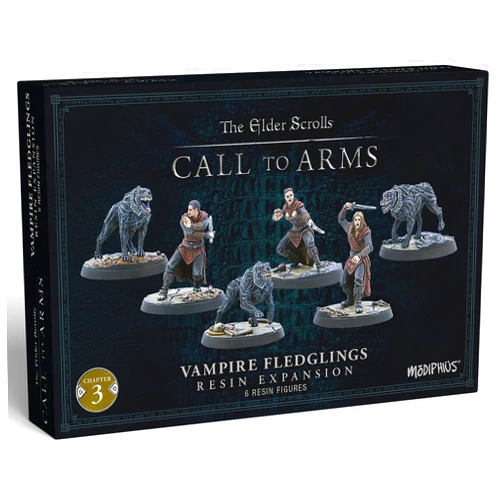 Modiphius: The Elder Scrolls: Call to Arms - Vampire Fledglings - 6 Figure Resin Expansion, Chapter 3, Unpainted, 32mm RPG Miniatures w/ Scenic Bases