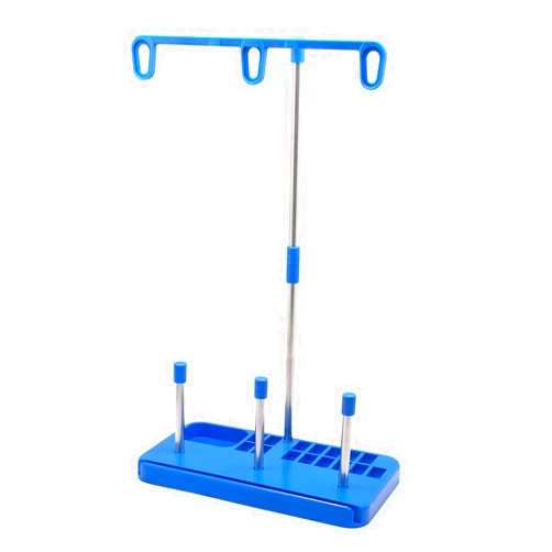 YEQIN Thread Spool Holder Stand- 3 Spools Holder for Domestic (Home-Base) Embroidery and Sewing Machines - Four Colors for Choices (Blue)