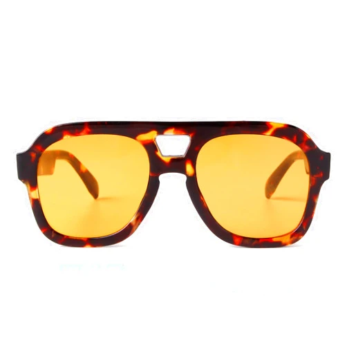 SORVINO Retro Square Aviator Sunglasses for Women Men Designer Stylish Frame Blue Orange Tinted Sun Glasses Vintage Shades