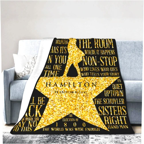 BINGERBOY Musicals Hamilton Throw Blanket Soft Blankets Warm Lightweight Flannel Blanket for Bedding Sofa and Travel All Season 50