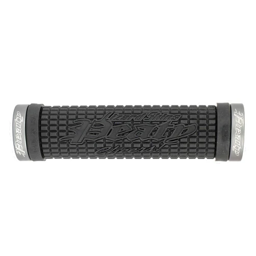 Lizard Skins Peaty Lock On Grips - Black w/Graphite Clamp, 1 Pair
