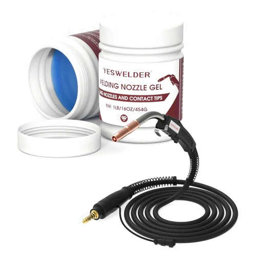 YESWELDER 15ft 250A MIG Welding Gun Torch Replacement for Tweco #2 fits Lincoln 200/250L K533 & Welding Nozzle Gel for MIG Welding, Anti-Spatter Dip Gel for MIG Torch And Contact Tips (2 Cans)