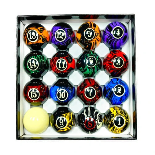 AGIEG Billiard Balls Set 16 Pool Table Balls Resin Ball 2-1/4