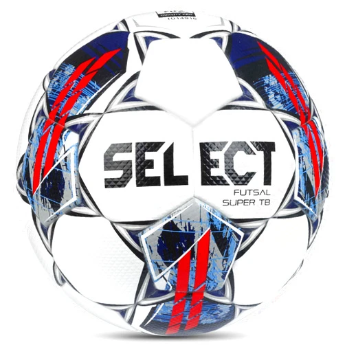 SELECT Futsal Super TB V22 Futsal Ball, White/Red/Blue, Senior/4
