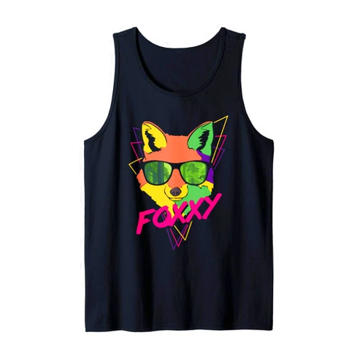 Urban Animals streetwear > HERE < Fox with glasses trippy art psychedelic foxxy Tank Top