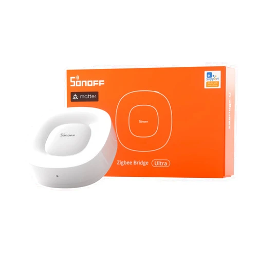 SONOFF Zigbee Bridge Ultra - Matter Compatible Smart Hub for IoT, 256 Device Capacity, 1.5GHz Dual-Core CPU, 1GB DDR4, Ethernet & Wi-Fi, 200m Range, Smart Security Alerts