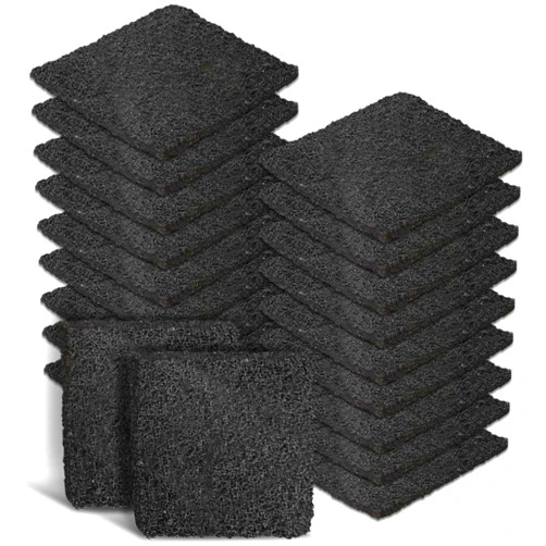 HIHEPA Activated Carbon Deodorizer Filters for Trash Cans - 3.9 Inch Odor Eliminator Packs (20 Count) | Fits Kitchen, Diaper Pails, Compost Bin, Pet Litter Bins | Long-Lasting Smell Remover