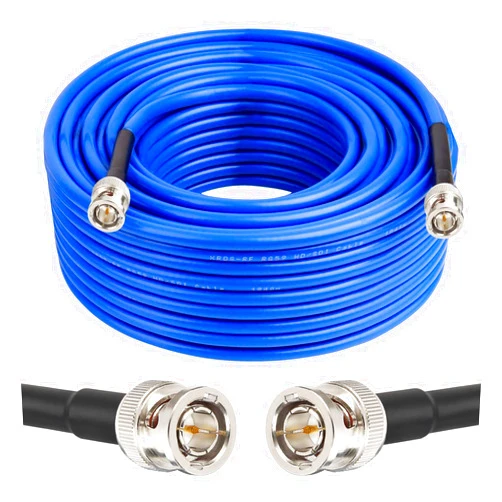 XRDS -RF 100FT SDI Cable BNC Cable, 3G/6G SDI Cable BNC Digital Video Cable 75 Ohm RG59 BNC Male Cable for 3G/6G HD SDI Camera Monitor Video Recorder SDI to HDMI Converter Splitter Security Camera
