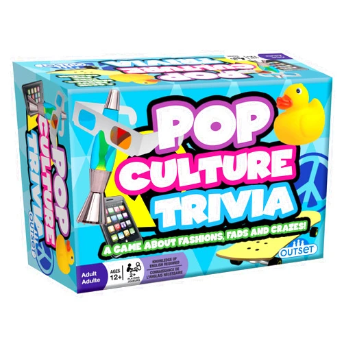 Outset Media Pop Culture Trivia Game - Party Game - Family Game - Travel Game - Fun and Easy to Play - 1200 Trivia Questions - for 2 or More Players - Ages 12+