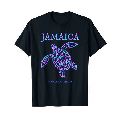 Jamaica Vacation Beach Souvenir Shirts Jamaica Sea Turtle Jamaican Womens Girls Vacation Souvenir T-Shirt