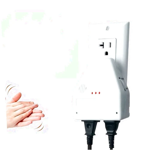 SkiPdrDa Switch clap, Clap On Clap Off Sound Activated On/Off Switch by Hand Clap w/ 2 Outlets for Home Appliance