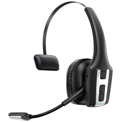 OTYHVV Trucker Bluetooth Headset, Wireless Headset with Mic for Work, Upgraded V5.3 Dual Noise Cancelling Microphones, Mute Button, Multipoint, 53H Battery, for Truck Drivers, Work from Home Office Phone