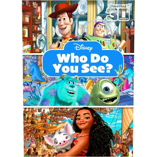 By Editors of Phoenix International Publications (Author, Editor, Illustrator) Disney - Toy Story, Moana, Monsters Inc., and More! - Who Do You See? Look and Find Activity Book - PI Kids