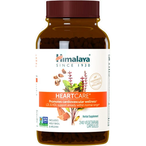 Himalaya HeartCare, Cholesterol & Blood Pressure Supplements for Cardiovascular Wellness and Heart Health, 720mg, 240 Capsules, 2 Month Supply