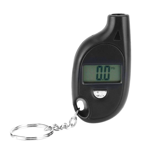 Aramox Tire Pressure Gauge, 5-150PSI Black LCD Digital Display Tyre Pressure Gauge Tester with Keychain