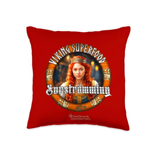 Surströmming Premier Designs with a Twist Surströmming Canned Fish Viking Superfood Surströmming Throw Pillow