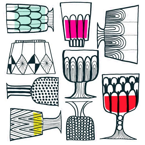 Ideal Home Range 40 Count 3-Ply Paper Cocktail Napkins, Marimekko Collection (Kippis)