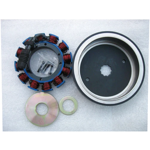 Motoelectrix 32AMP Stator & Rotor for Harley Davidson EVO 1989-1996 Touring Models (except EFI) 1989-1999 Softail, 1991-1998 Dyna, 1989-1994 FXR with sealed magnet rotor Does not fit Sportster models.
