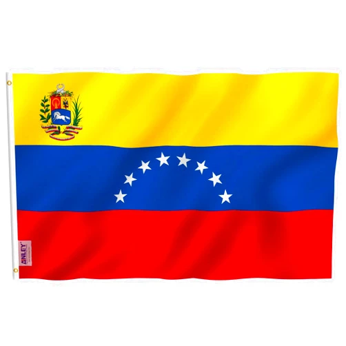 Anley Fly Breeze 3x5 Foot Venezuela 8 Stars Flag - Vivid Color and Fade proof - Canvas Header and Double Stitched - Bolivarian Republic of Venezuela Flags Polyester with Brass Grommets 3 X 5 Ft