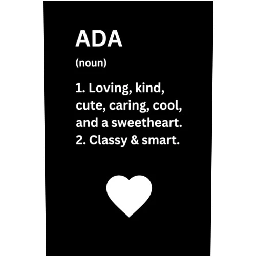 Morrison Oburu Naruse Ada Definition Personalized Name: Great gift for Ada | Notebook for Girls and Women called Ada