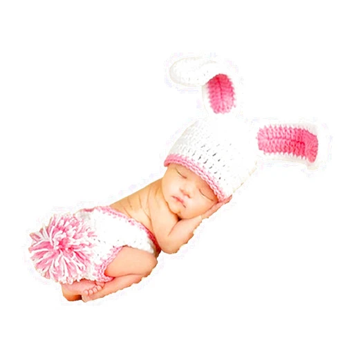 SUNBABY Newborn Photography Props Baby Knitting Wool Material Photography Costume Cute Animal Style Baby Crochet Clothes