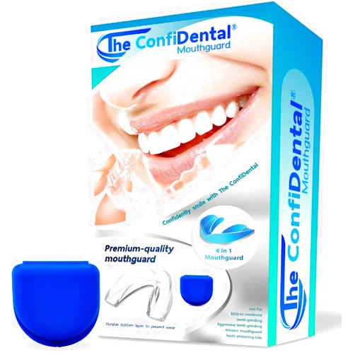 The ConfiDental 2 Sizes, Pack of 8 Moldable Mouth Guard for Teeth Grinding Clenching Bruxism, Sport Athletic, Whitening Tray, Including 4 Regular and 4 Small Guard