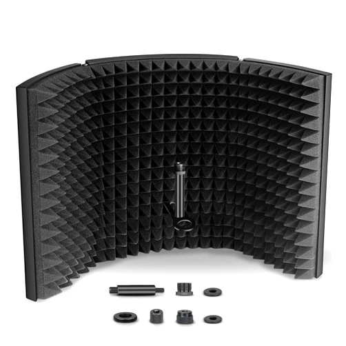 Aokeo Professional Studio Recording Microphone Isolation Shield,Suitable for Blue Yeti and Any Condenser Microphone Recording Equipment（AO-403）