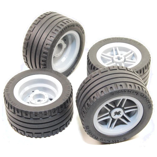 LEGO Technic Lego 8pc Wheel and Tire Set (Mindstorms nxt ev3 tyre) 56145 44309