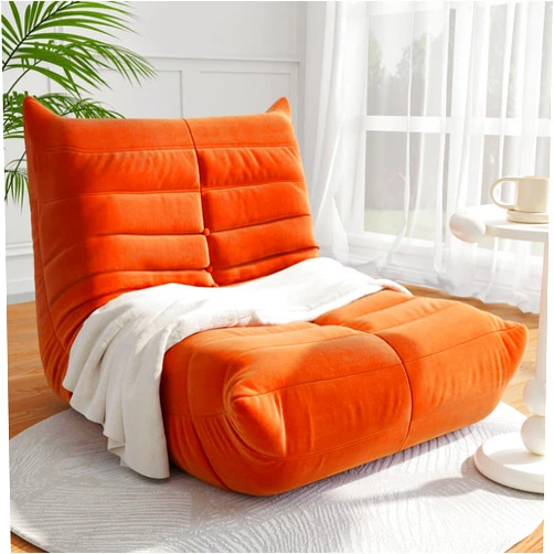 CCF Bean Bag Chair for Adults Fireside Chair Giant Comfy Lazy Sofa Chair Soft Premium Memory Foam Lounger Oversized Beanbag Chair with Ottoman for Bedroom Living Room OR