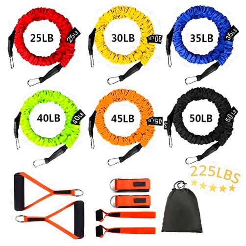 Sunsign Resistance Band with Handle, Exercise Bands with Handles, Ideal for Strength Training, Muscle Toning, Physical Therapy
