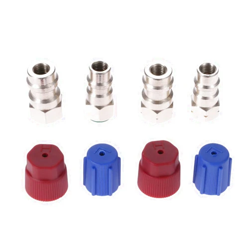 Aupoko R12 R22 to R134A Conversion Adapter Kit, R12 to R134A Retrofit Valve Fitting Kit for A/C Pro Refrigerant - 2 Kits
