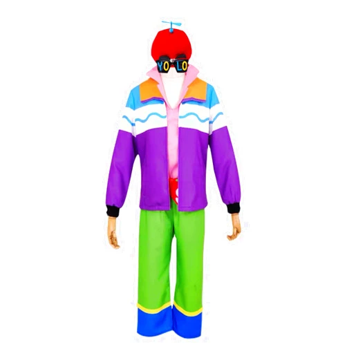 Cos-Animefly Fresh Sans Cosplay Costume Sans Cosplay Full Set Unisex Outfit With Hat Glasses Bag Women Girls Halloween Party
