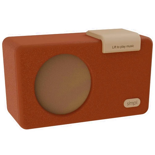 SMPL One-Touch Music Player, Audiobooks + MP3, Quality-Sound, Durable Wooden Encloser with Retro Look, 4GB USB with 40 Nostalgic Hits Included, Live Technical Support (Brown, Music Player)