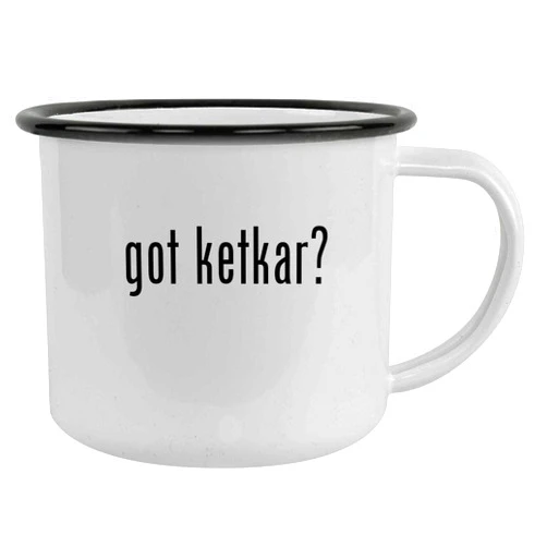 Molandra Products got ketkar? - 12oz Camping Mug Stainless Steel, Black