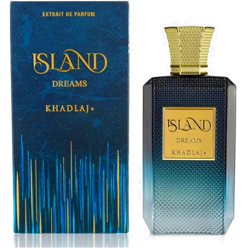 KHADLAJ PERFUMES Khadlaj Island Dreams – Fruity, Floral, Woody, Musky – Extrait de Parfum Long-Lasting Fragrance for Unisex, 3.4 Ounce