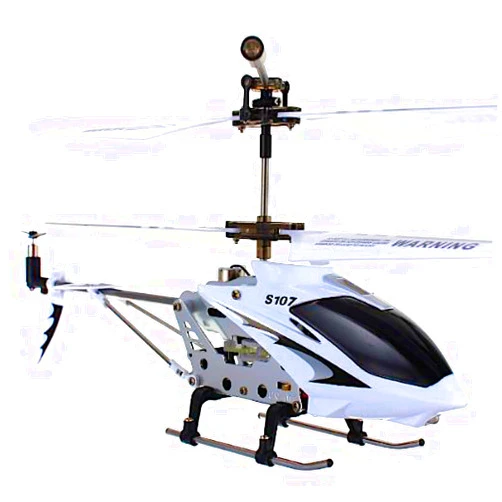 POCO DIVO S107G Phantom 3CH Infrared RC Helicopter Mini Flight S107 Gyro with Light, White