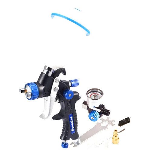 Dynastus Touch Up Composite HVLP Air Spray Gun Detail Paint Sprayer Spot Repair, with Filtering and Air Regulator Kits
