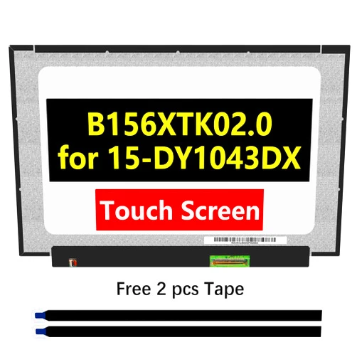 TFTcenter LCD Touch Screen Replacement for B156XTK02.0 HW0A HW1A HW5A, Laptop HD 1366x768, LED Display Panel with Tape
