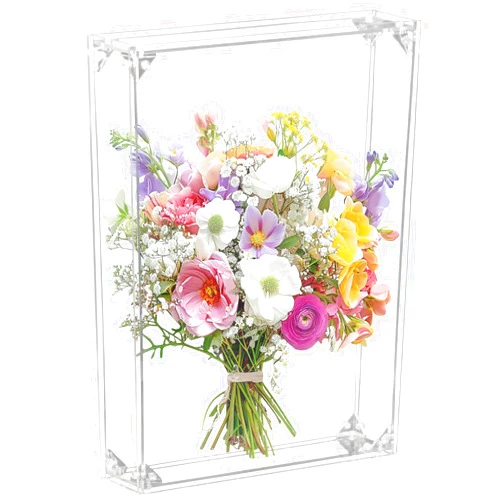 Maibiansm 11×14 Acrylic Shadow Box, 2.5 inch Deep Shadow Box Assembly Required, Tabletop/Wall Mounted Clear Shadow Box Display Case, Suitable for Dried Flowers, Wedding Bouquets, Souvenir Memory Box