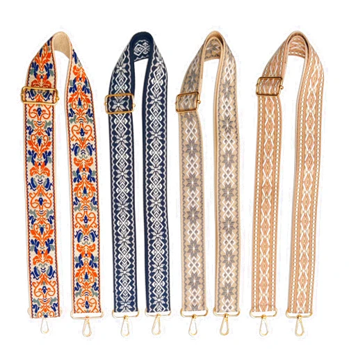 AGEN KGEN 4PCS Purse Strap Adjustable Replacement Shoulder Crossbody Gold Bag Straps for Crossbody Canvas Bag Handbag Fashion Cross Body Strap for Purse (4X Colorful Straps)