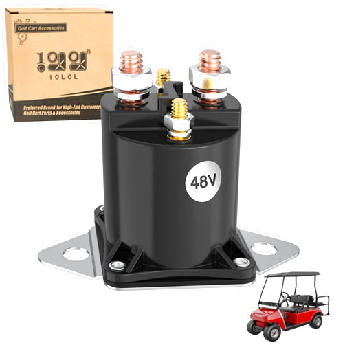 10L0L Golf Cart Solenoid for 48V Club Car DS 1995-1997 OEM 101807001, Golf Cart Replacement Club Car DS Replacement Continuous Duty Solenoid