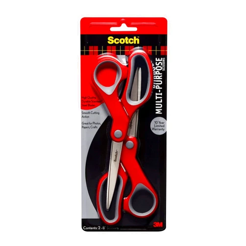 Scotch Multi-Purpose Scissors, 8-Inch, 2-Pack (1428-2)