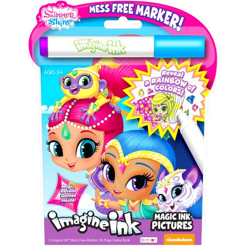 Nickelodeon Bendon 41649 Shimmer and Shine Imagine Ink Magic Ink Pictures,Multi Color