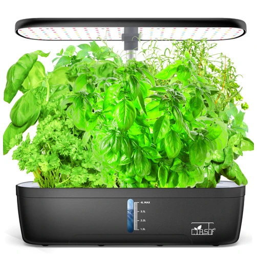 CYBSDF Hydroponics Growing System kit 12 Pods, Indoor Herb Garden with Grow Iight Adjustable Height Up to 12inch, Indoor Gardening System with Built-in Timer Function