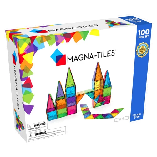MAGNA-TILES Classic 100-Piece Magnetic Construction Set, The ORIGINAL Magnetic Building Brand